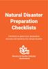 Natural Disaster Preparation Checklists. Checklists to assist your preparation, recovery and resilience for natural disaster