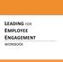 LEADING FOR EMPLOYEE ENGAGEMENT WORKBOOK