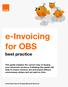 e-invoicing for OBS best practice