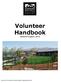 Volunteer Handbook Updated August, 2016