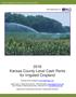 2016 Kansas County-Level Cash Rents for Irrigated Cropland