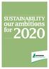 SUSTAINABILITY. our ambitions. for