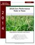 2014 Corn Performance Tests in Texass