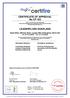 CERTIFICATE OF APPROVAL No CF 163 LEADERFLUSH SHAPLAND