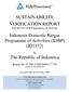SUSTAINABILITY VERIFICATION REPORT For the GS VER Programme of Activity