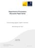 Department of Economics. Discussion Paper Series