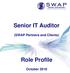 Senior IT Auditor. (SWAP Partners and Clients) Role Profile