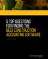 5 top questions for finding the best construction accounting software BY FOUNDATION SOFTWARE