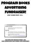 Program Books Advertising FUNDRAISER!