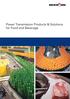 Power Transmission Products & Solutions for Food and Beverage