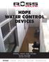 HDPE WATER CONTROL DEVICES