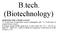 B.tech. (Biotechnology)