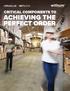 CRITICAL COMPONENTS TO ACHIEVING THE PERFECT ORDER