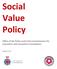 Social Value Policy. Office of the Police and Crime Commissioner for Lancashire and Lancashire Constabulary
