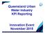 Queensland Urban Water Industry KPI Reporting. Innovation Event November 2015