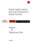 Public Health Sector: Pay and Employment Equity Review. Report & Response Plan