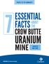 UPDATE TO THE COMMUNITY ESSENTIAL FACTS ABOUT THE CROW BUTTE URANIUM MINE UPDATED MAY 2015