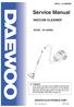 Service Manual VACCUM CLEANER MODEL : RC-4008BA