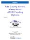 Ada County Voters Views about ACHD Funding Options