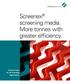 Screenex screening media. More tonnes with greater efficiency.