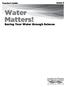 Grade 3. Teacher's Guide. Water Matters! Saving Your Water through Science