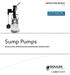 INSTRUCTION MANUAL IM236. Sump Pumps INSTALLATION, OPERATION AND MAINTENANCE INSTRUCTIONS