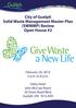 City of Guelph Solid Waste Management Master Plan (SWMMP) Review Open House #2