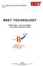 BEET TECHNOLOGY. PART UVC and BEET. - The ultimate disinfection method. BEET AS Tel: (+47)