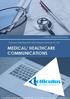 MEDICAL/ HEALTHCARE COMMUNICATIONS