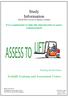 Study Information. TLILIC2001 Licence to Operate a Forklift. It is a requirement to study this material prior to course commencement