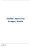 Stellar Leadership. Company Profile
