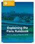 Explaining the Paris Rulebook