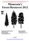 Minnesota s Forest Resources 2012