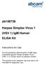 Herpes Simplex Virus 1 (HSV 1) IgM Human ELISA Kit