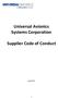 Universal Avionics Systems Corporation. Supplier Code of Conduct