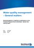 Water quality management General matters