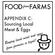 FOOD from FARMS. APPENDIX C: Sourcing Local Meat & Eggs. Buying local meat and eggs from farmers is legal!