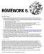 HOMEWORK 6. PROJECT WORK READINGS. DUE DATE: Ongoing