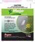 MOJO 1KG LEAFLET FRONT SIZE: 100MM WIDE X 120MM DATE: 16/08/12 COLOURS: CYMK, GREEN 376, GREEN 3435, RED 485 CAUTION