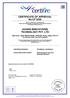 CERTIFICATE OF APPROVAL No CF 5235 AVIANS INNOVATIONS TECHNOLOGY PVT. LTD