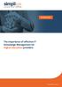 Briefing Paper The importance of effective IT Knowledge Management for Higher Education providers