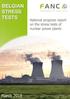 The present report summarizes the progress made on the stress-tests action plan in the nuclear power plants of Doel and Tihange since 2011.
