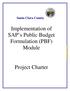 Implementation of SAP s Public Budget Formulation (PBF) Module