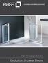ACCESSIBLE SHOWERING SOLUTIONS. Easa Technical Collection. Evolution Shower Doors