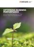 OPTIMISING BUSINESS PERFORMANCE REDUCING RISK AND PROTECTING PEOPLE AND THE ENVIRONMENT