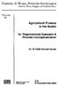 Agricultural Finance in the Sudan. An Organizational Approach & Problem Conceptualization