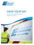 HAVE YOUR SAY. On the future of the electricity network