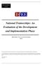 National Traineeships: An Evaluation of the Development and Implementation Phase