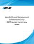 Mobile Device Management Software Industry: 2017 Market Landscape EXCERPT