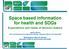 Space based information for health and SDGs